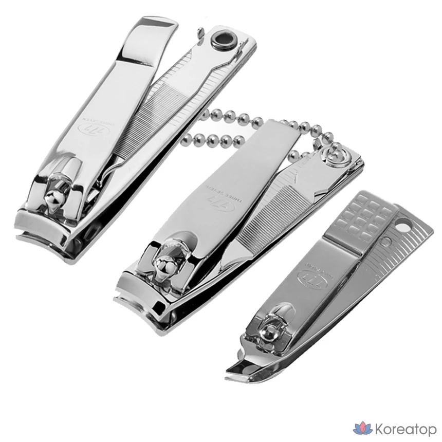 Набор для ухода Three Seven 777 3-piece Set (Nail Clipper + Toenail Clipper + Cuticle Nipper), 1 шт.