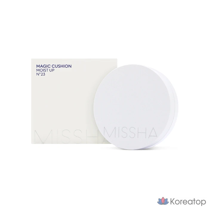 Кушон Missha Magic Cushion Moist Up Foundation, оттенок 23 Neutral Medium Beige, 15 г, 1 шт.