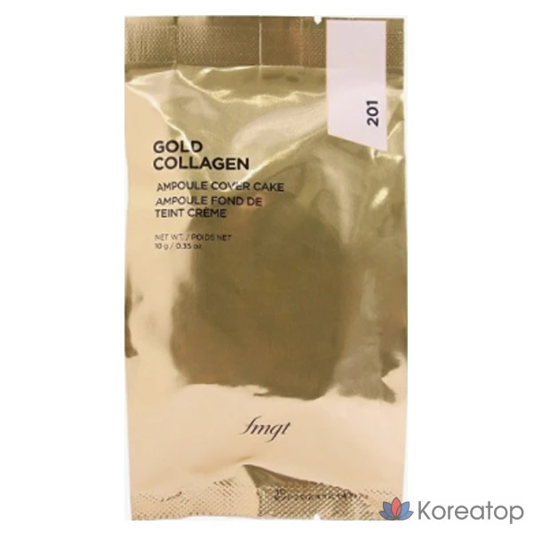 Крем-маска для лица The Face Shop FMGT Gold Collagen Ampoule Cover Cake 15 г (сменный блок № 201), 1 шт.