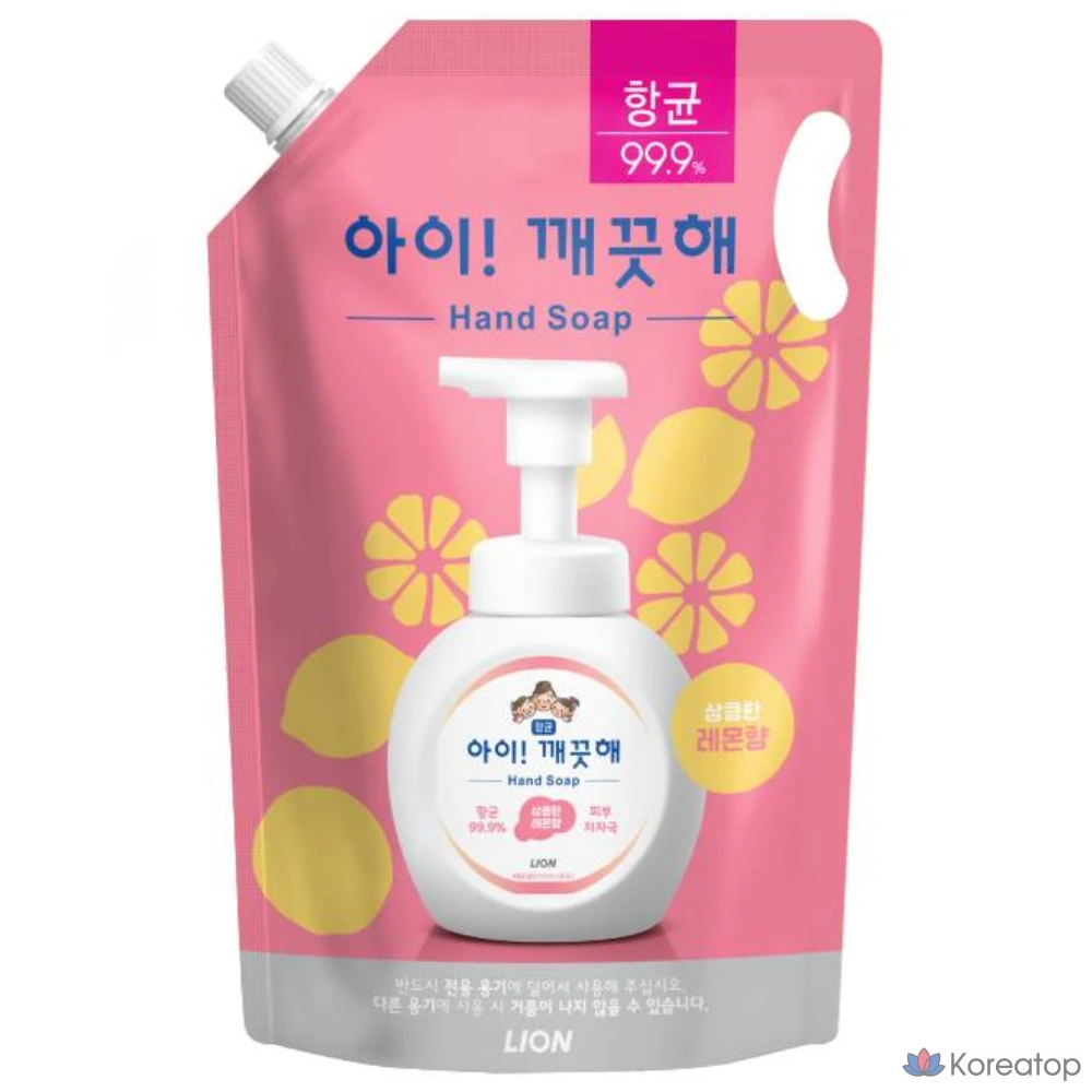 Сменный блок антибактериального пенного жидкого мыла для рук Ikkekke с ароматом лимона, 1,8 л, 1 упаковка.