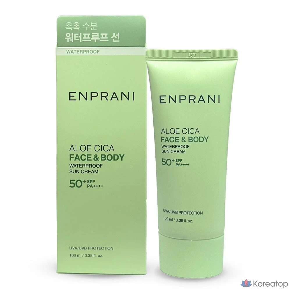Солнцезащитный крем Enprani Aloe Waterproof Sun Cream SPF50+, 100 мл, 1 шт.