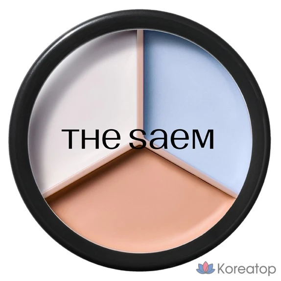 Консилер The Saem Cover Perfection Triple Pot Concealer, оттенок 06 Blue Beige, 1 шт.