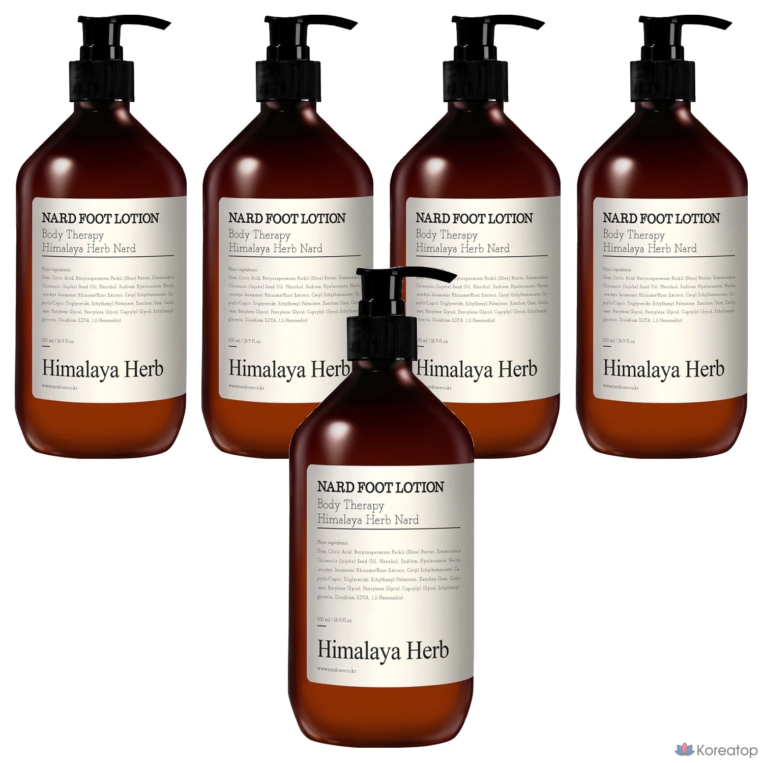 Лосьон для ног NARD, 1 упаковка, 5 флаконов, 500 мл