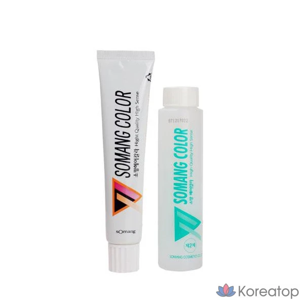 Краска для волос Somang, части 1 и 2, по 60 г каждая, N3 темно-коричневый, 1 упаковка