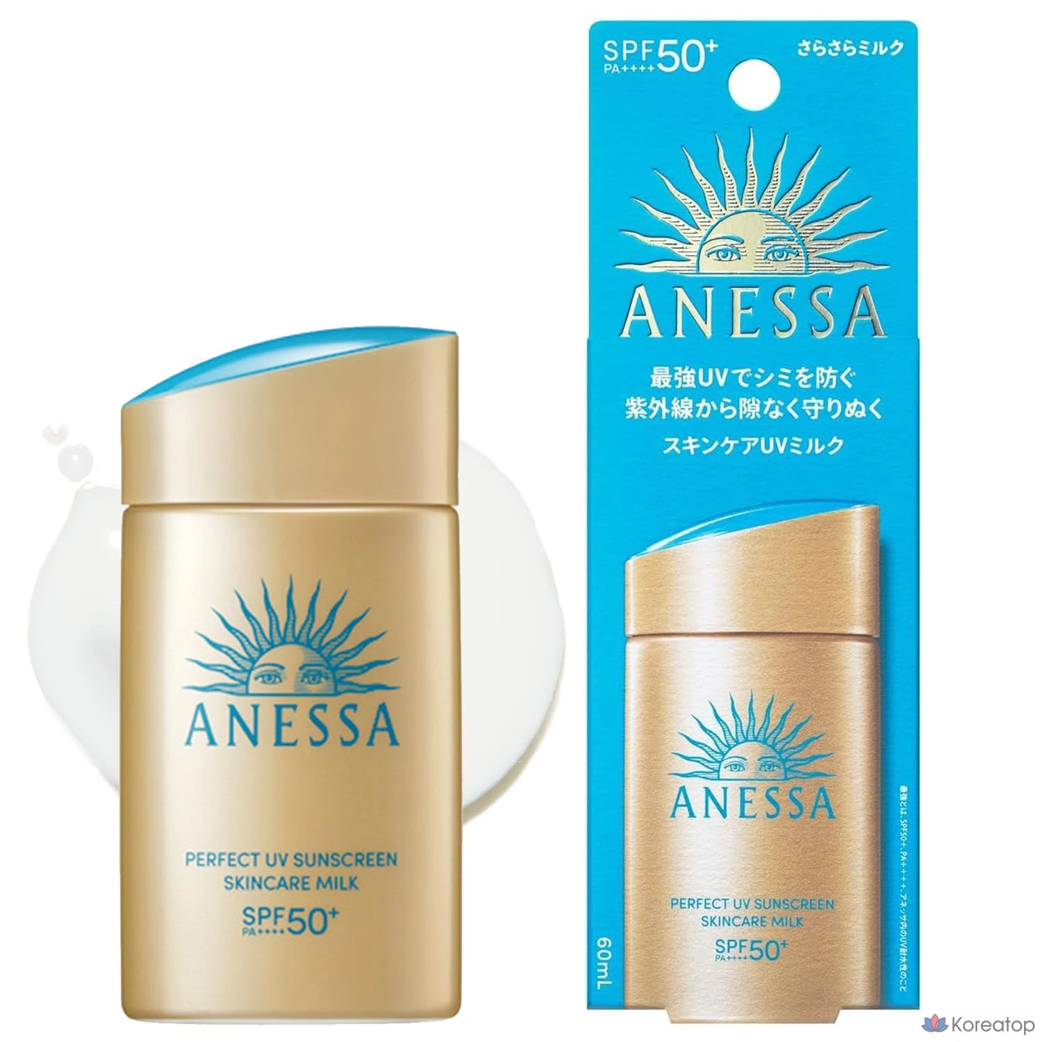 Молочко для ухода за кожей Anessa Perfect UV NA60mLSPF50+PA++++, защищающее от УФ-излучения, водостойкое, 1 шт