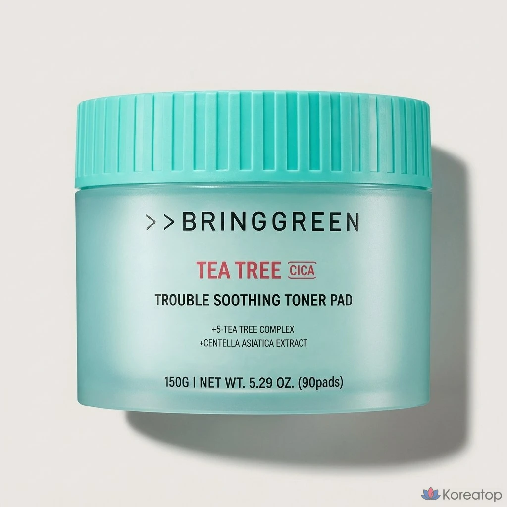 Тонер-пэды Bring Green Tea Tree Cica Trouble Soothing Toner Pad, 90 шт.