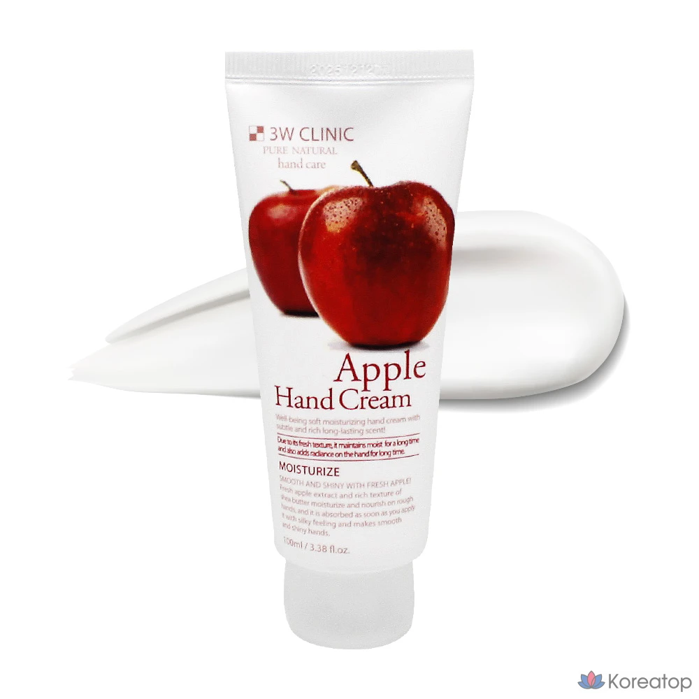 Крем для рук 3W Clinic Apple Moisturizing Hand Cream, 100 мл, 1 шт.