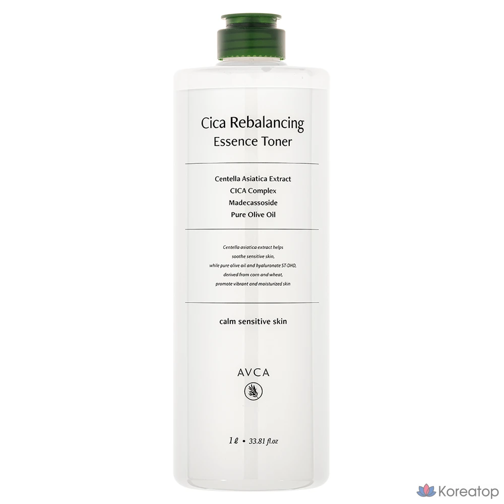 Успокаивающий тоник AVCA Cica Rebalancing Essence, 1 л, 1 шт.