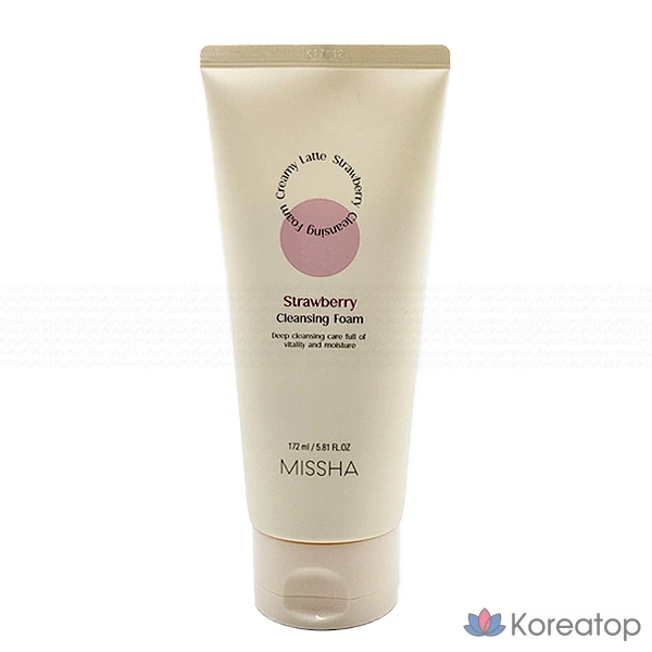 Пенка для умывания Missha Creamy Latte Cleansing Foam Strawberry, 172 мл, 1 шт.
