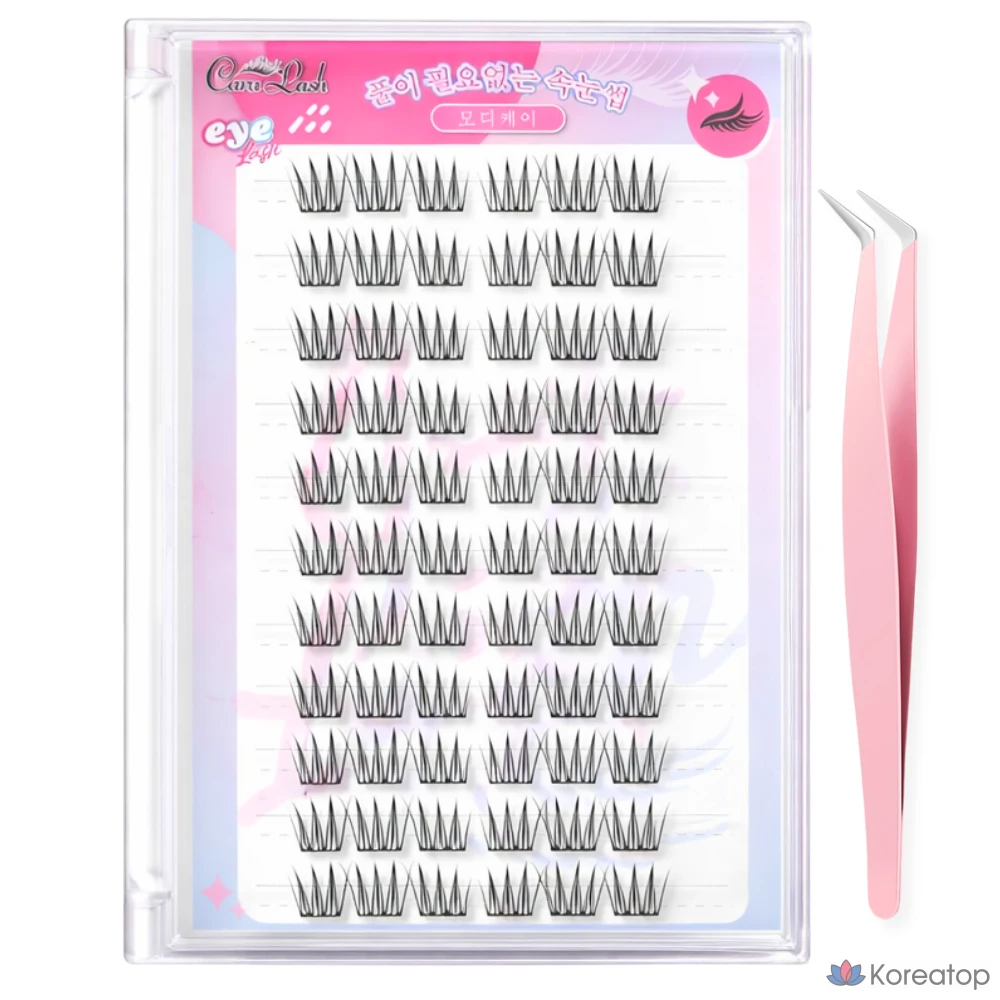 Накладные ресницы TokTok Noglu, 1 шт., черные.