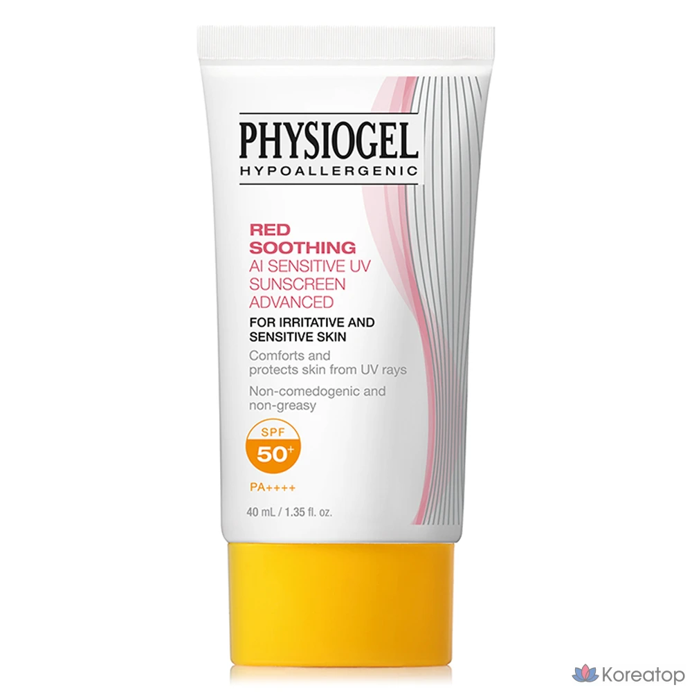 Солнцезащитный крем PHYSIOGEL Red Soothing AI Sensitive UV Sunscreen Advanced SPF50+ PA++++, 40 мл, 1 шт.