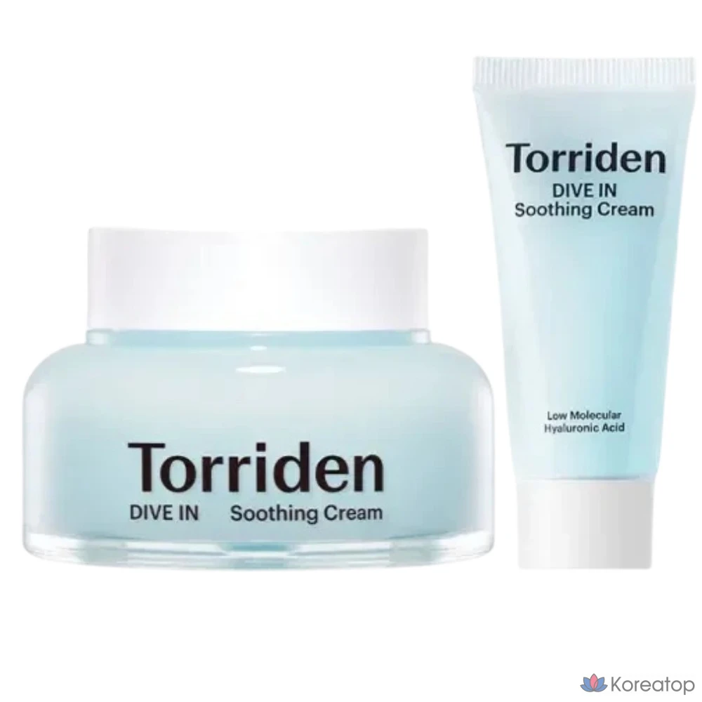 Успокаивающий крем Torriden Dive-in с низкомолекулярной гиалуроновой кислотой, 100 мл, 1 шт., 120 мл