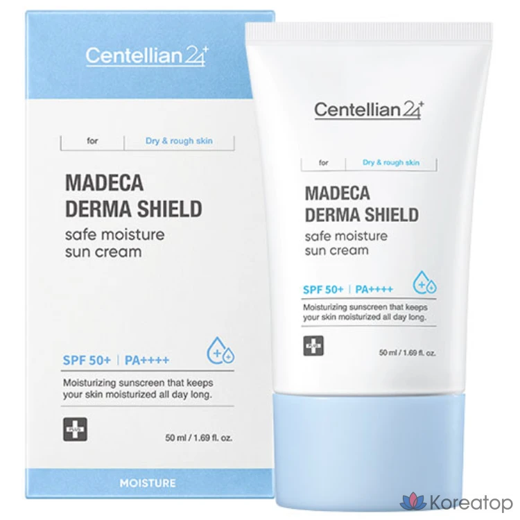 Солнцезащитный крем Centellian24 Madeca Derma Shield Safe Moisture Sun Cream SPF50+ PA++++, 50 мл, 1 шт.