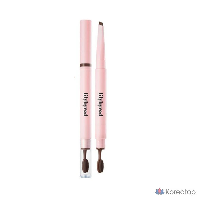 Карандаш для бровей Lilybyred Hard Flat Eyebrow Auto Pencil, оттенок 04 Dark Brown, 0.17 г, 1 шт.