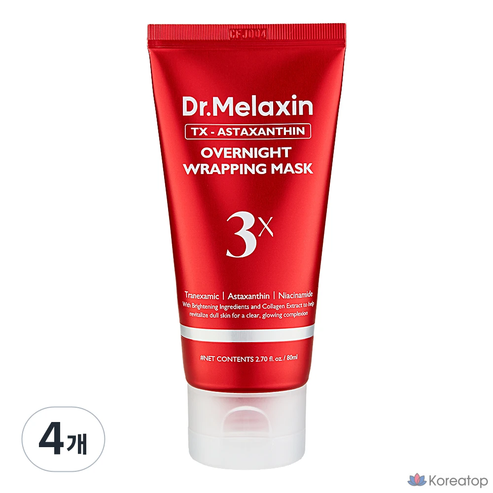 Маска для лица Dr. Melaxin TX Astaxanthin Overnight Wrapping Mask, 80 мл, 4 шт.