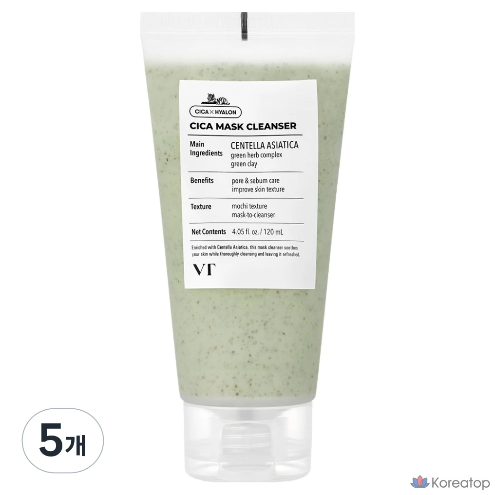 Тканевая маска для лица VT Cosmetics Cica Mask Cleanser, 120 мл, 5 шт.