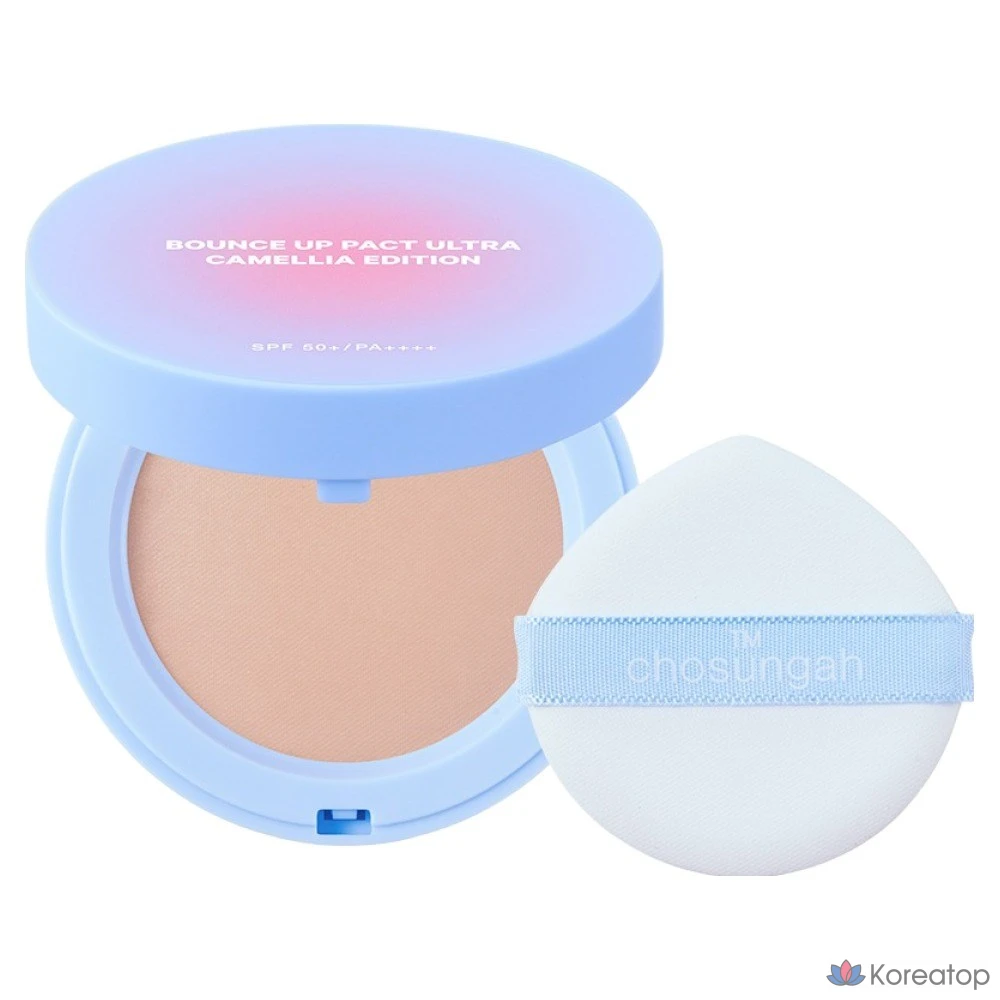 Тональный крем CHOSUNGAH™ Bounce Up Ultra Camellia Edition Cushion Pact, 11 г, оттенок 02 Sand Beige, 1 шт.