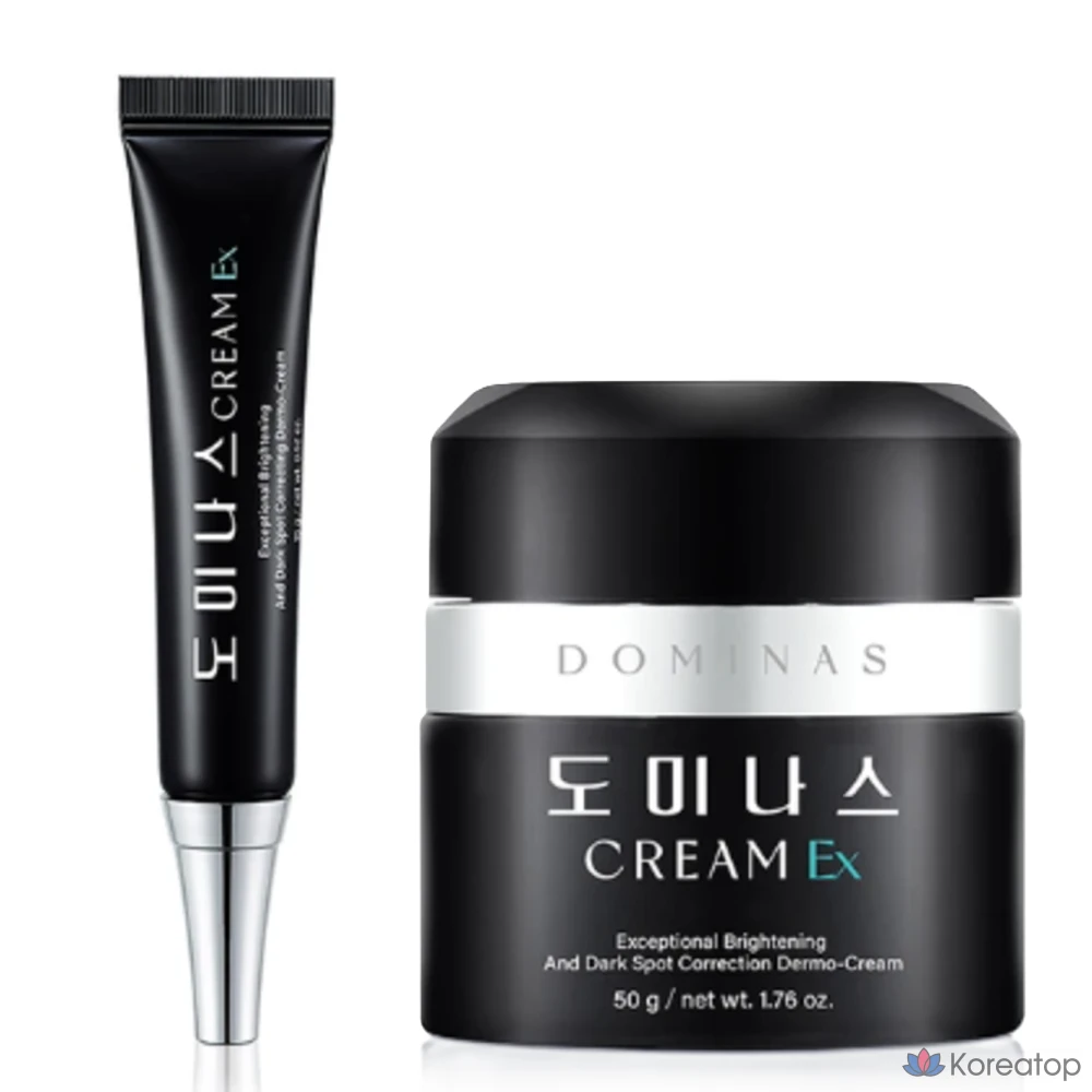 Крем Dominas Cream EX Taegeuk Pharmaceutical для отбеливания кожи и устранения веснушек, 50 г x 1 + 15 г x 3, 1 упаковка.