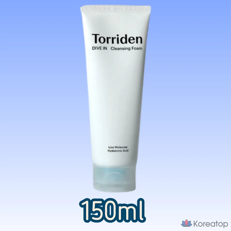 Очищающая пенка для лица Torriden Dive-in с низкомолекулярной гиалуроновой кислотой, 150 мл, 1 шт.