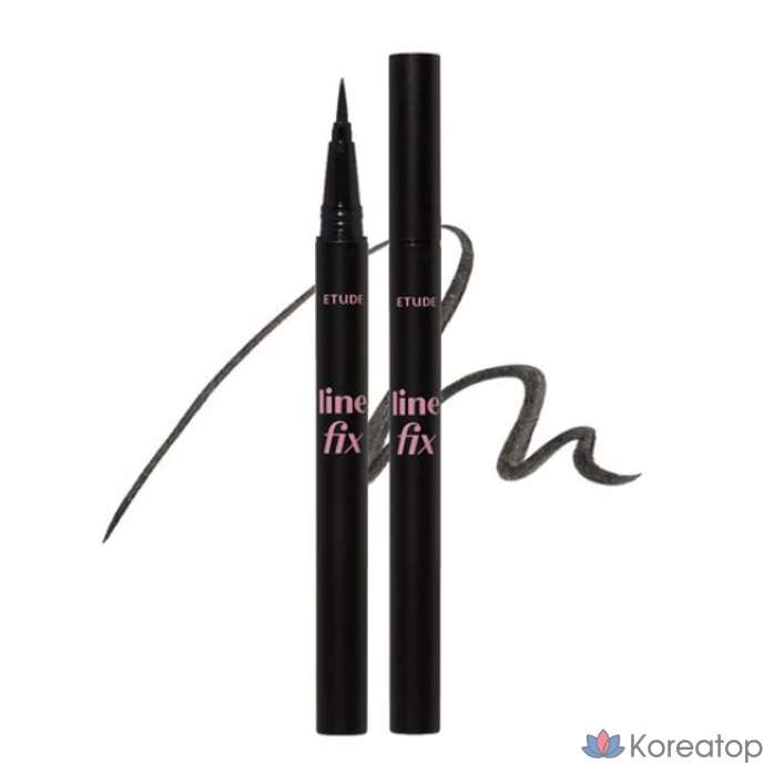 Подводка для глаз Etude Line Fix Brush Liner, 0,5 г, цвет 01 черный, 1 шт.