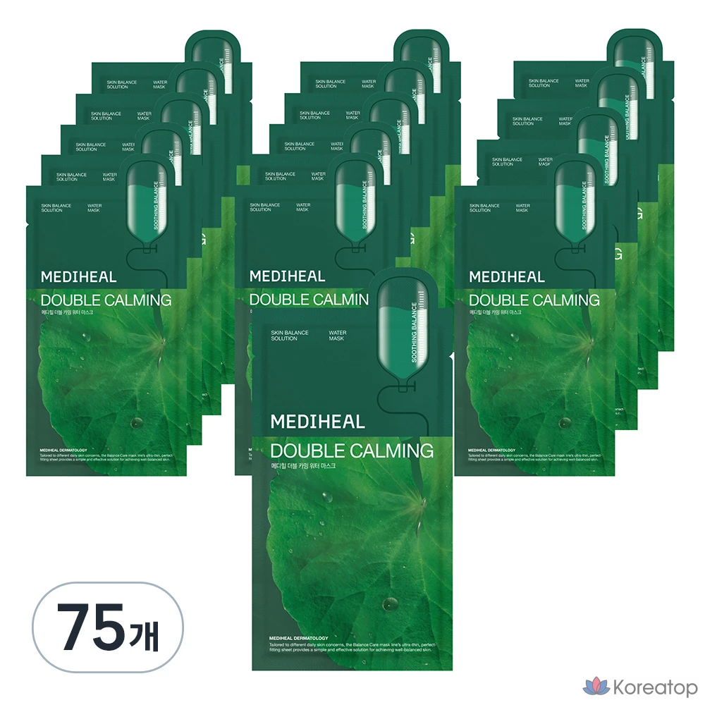 Тканевая маска для лица MEDIHEAL Double Calming Water Mask, 20 мл, 75 шт.