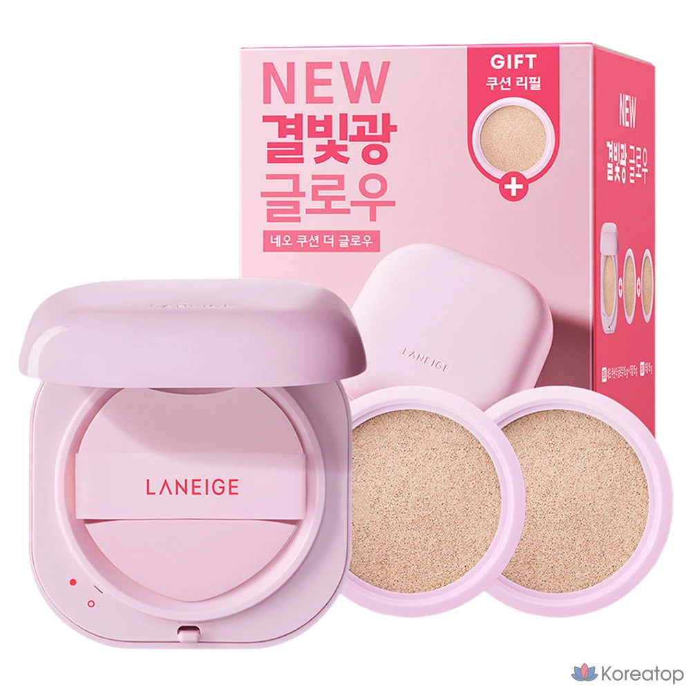 Кушон LANEIGE Neo Cushion Glow, оттенок 21C, 15 г + 15 г + 15 г, 1 шт.