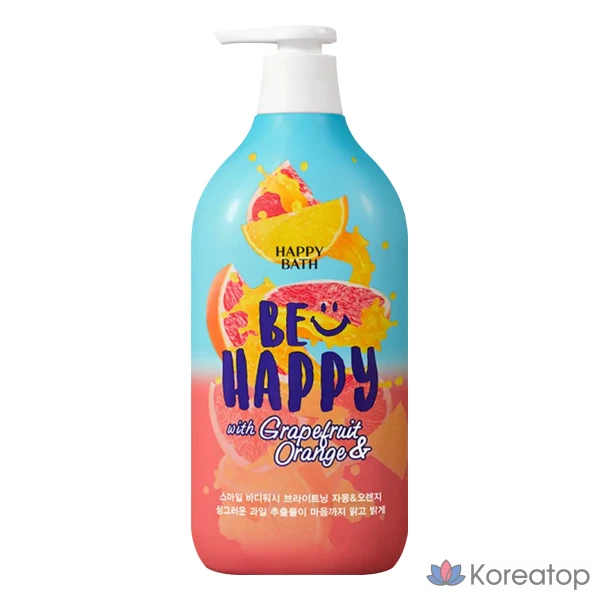 Гель для душа Happy Bath Brightening Smile Grapefruit Orange Body Wash, 900 г, 1 шт.