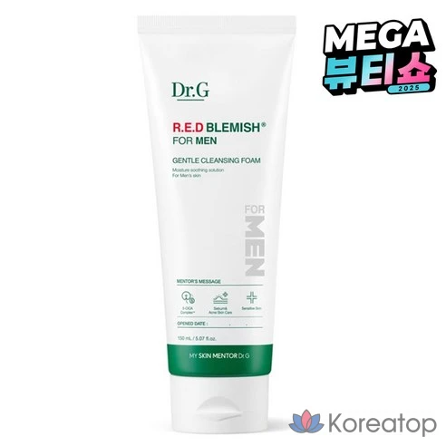 Гипоаллергенная очищающая пенка для мужчин Dr.G, 150 мл