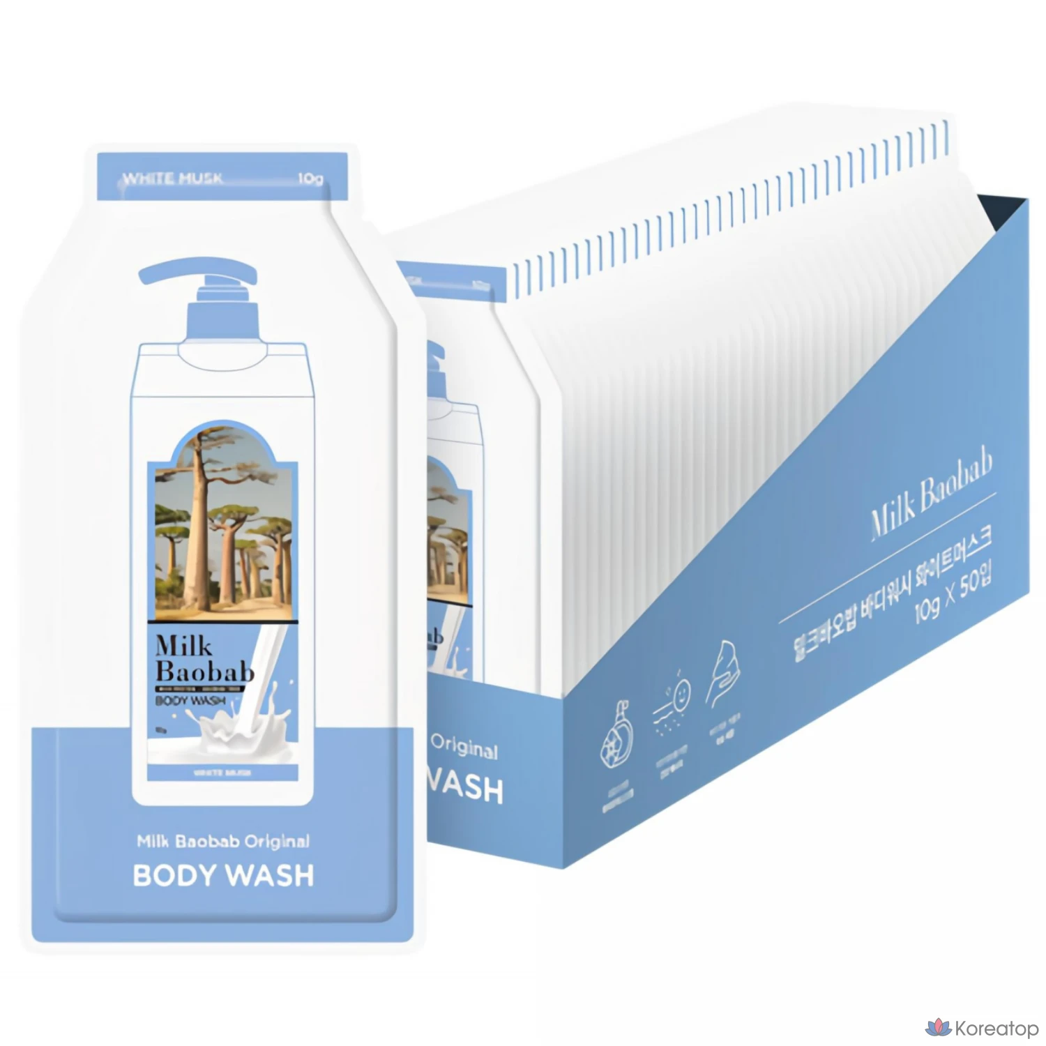 Парфюмированный гель для душа Milk Baobab с ароматом белого мускуса, 500 г, 1 упаковка.