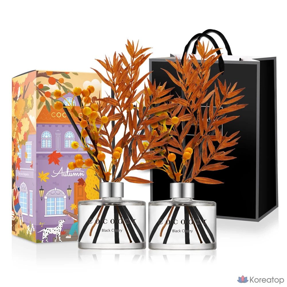Диффузор для дома Cocodor Perfume Autumn Diffuser Set, Black Cherry, 200 мл, 2 шт.
