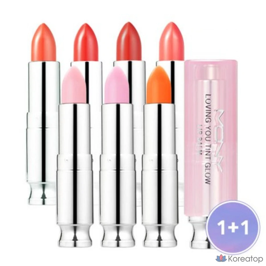 Тинт-бальзам для губ Mqny Loving You Tint Glow Lip Balm, оттенок Vivid Pink, 3.5 г, 2 шт.