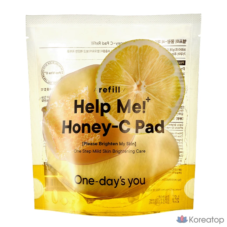 Сменный блок для подушечек для волос One-Day's You Help Me Honey Glow Seed Pad, 125 мл, 60 листов, 1 шт.