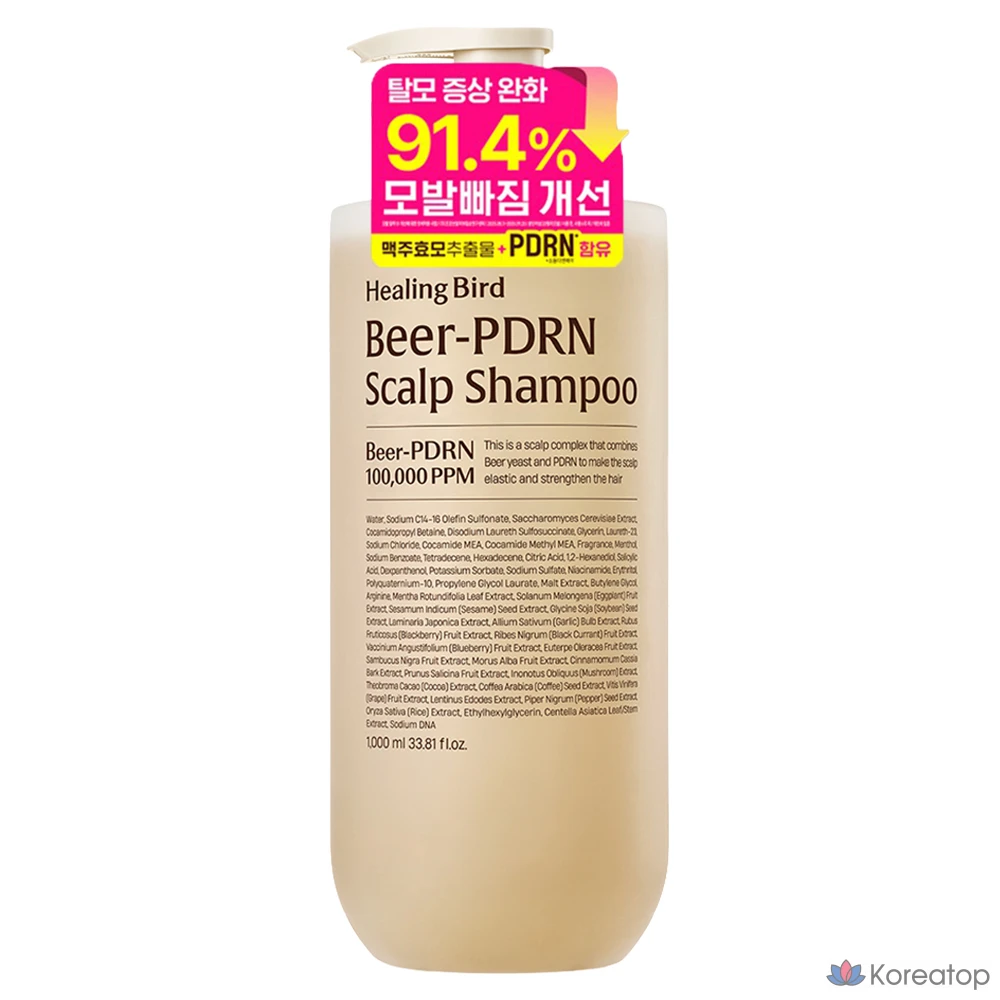 Шампунь Healing Bird Beer PDRN Anti-Hair Loss, 1 л, 1 шт.