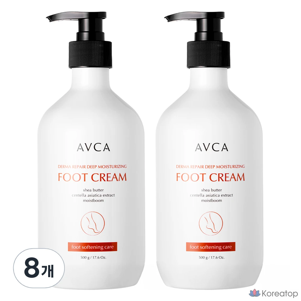 Крем для ног AVCA Derma Repair Moisturizing Exfoliating Foot Cream, 500 мл, 8 шт.