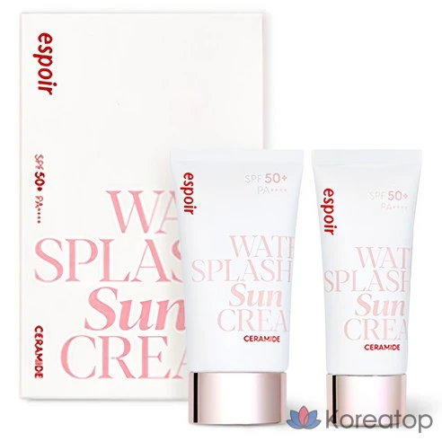 Крем солнцезащитный увлажняющий ESPOIR Water Splash Sun Cream Ceramide SPF50+60 мл+30 мл
