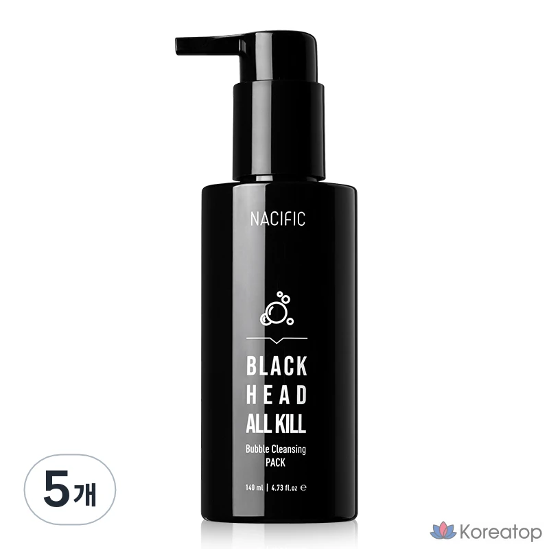 Очищающая пенка для удаления черных точек NACIFIC Blackhead All Kill Bubble Cleansing Pack, 1 упаковка, 5 упаковок
