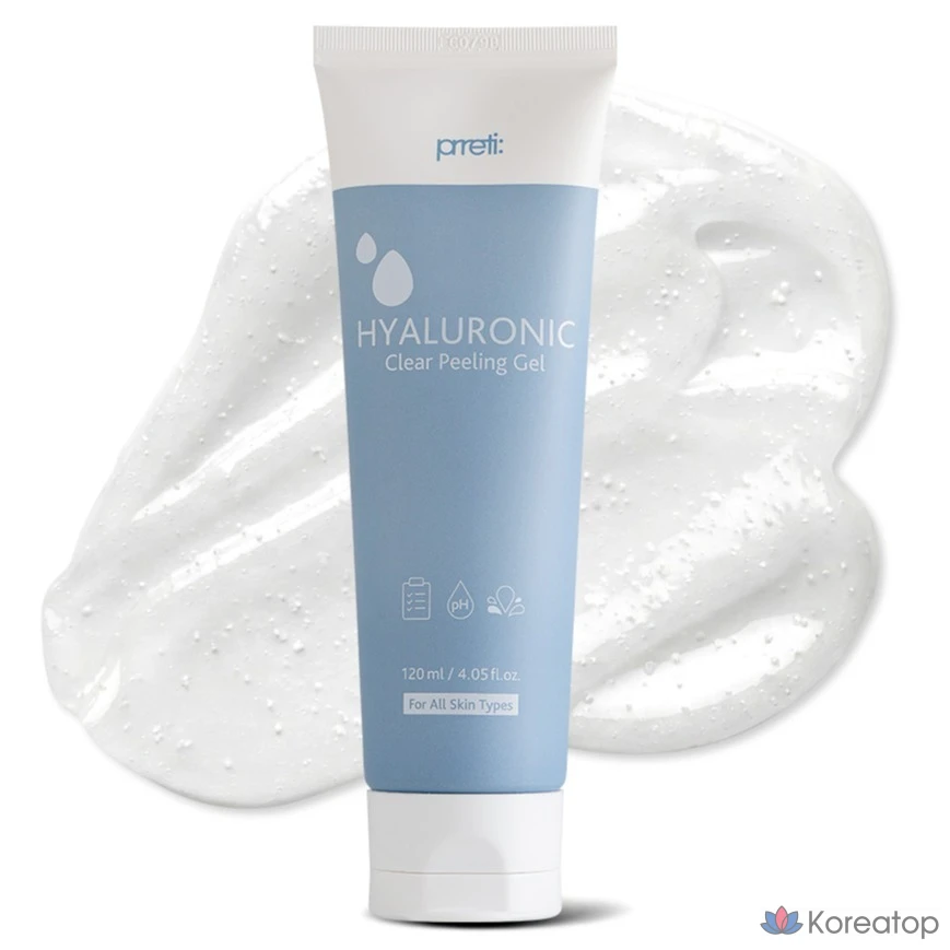 Прозрачный пилинг-гель Prreti с гиалуроновой кислотой, 1 шт., 120 мл