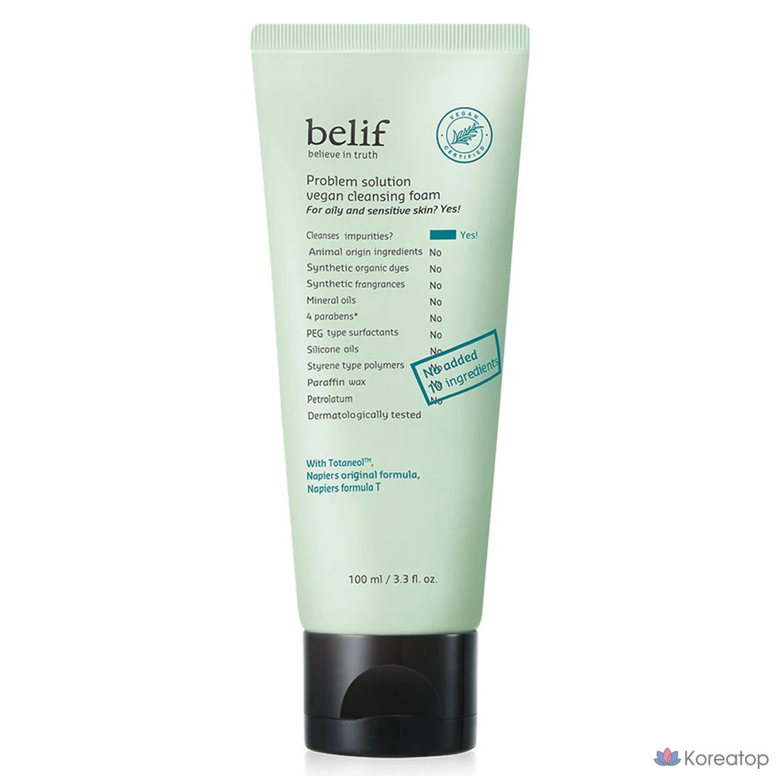 Очищающая пенка Belif Problem Solution Vegan Cleansing Foam, 100 мл, 1 шт.