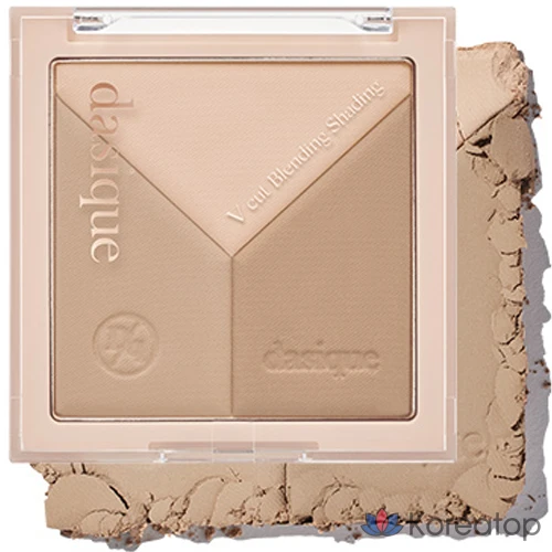 Палитра для век Dasique V-Cut Shading, оттенок 01 Warm Blending, 13 г, 1 шт.