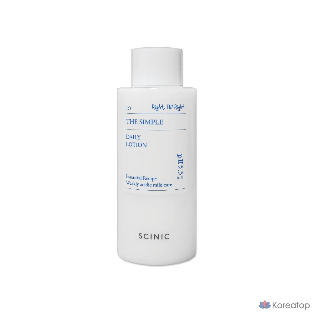 Лосьон Scinic The Simple Daily Unscented Moisturizing, 260 мл, 1 шт.