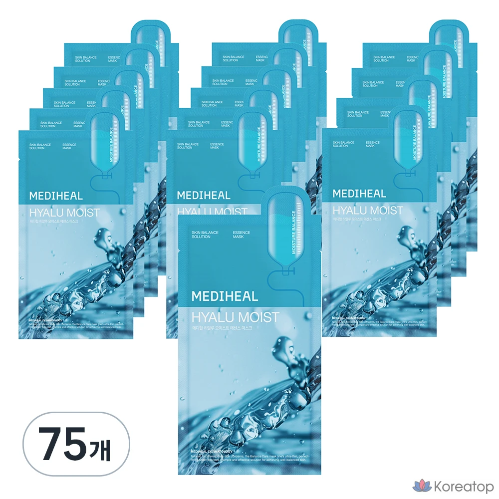 Тканевая маска для лица MEDIHEAL Hyalu Moist Essence Mask, 20 мл, 75 шт.