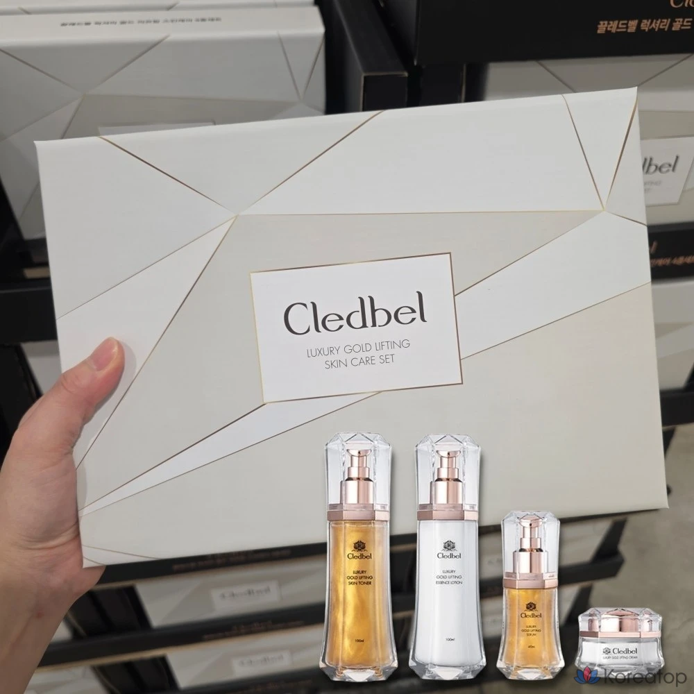 Набор для ухода Cledbel Gold 4-piece Set (Toner + Lotion + Essence + Cream), 1 шт.
