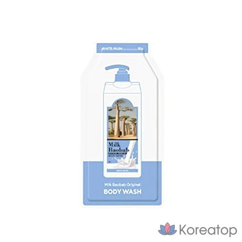 Парфюмированный гель для душа Milk Baobab с ароматом белого мускуса, 500 г, 1 упаковка.