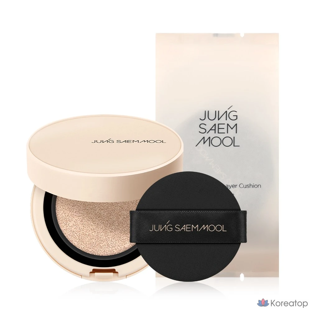 Кушон Jungsaemmool Skin Nuder Cover Layer Cushion, оттенок Light, 14 г + рефилл 14 г, 1 шт.