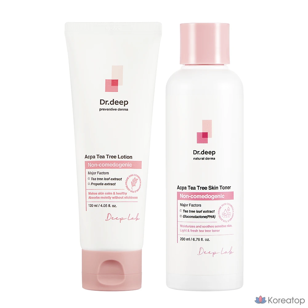 Очищающая пенка Dr. Deep Acne Relief 150 мл + лосьон 120 мл, 1 комплект