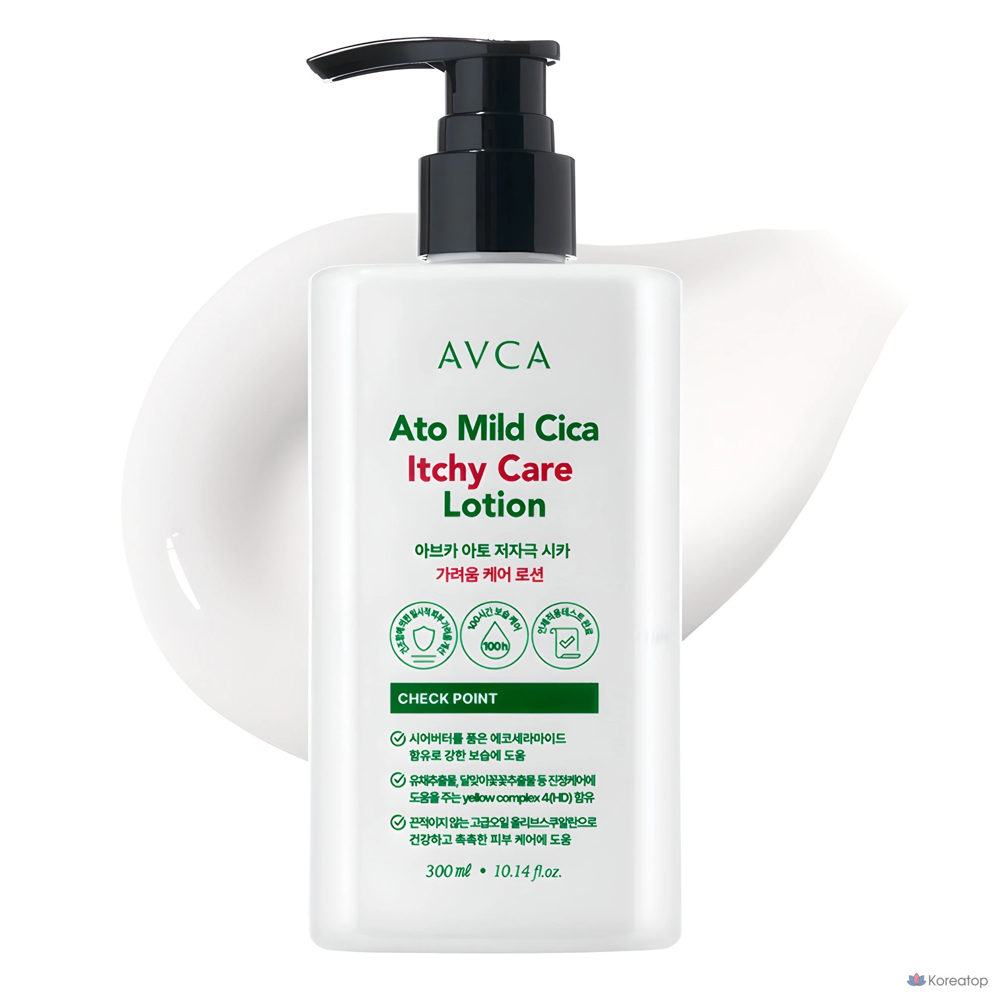 Лосьон для ухода за кожей AVCA Ato с низким уровнем раздражения и экстрактом центеллы азиатской, 300 мл, 1 шт.