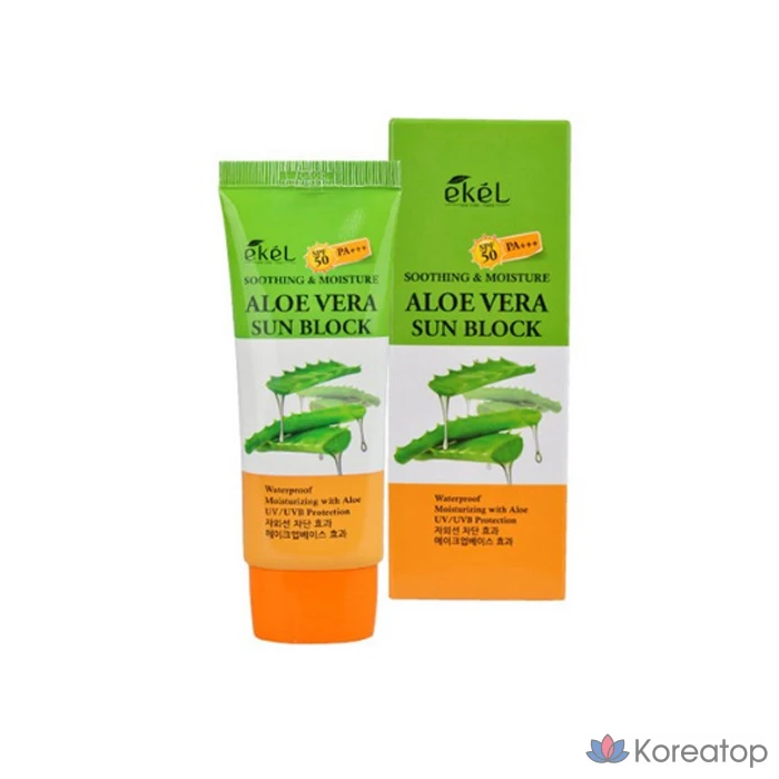 Солнцезащитный крем Ekel Soothing &amp; Moisture Aloe Vera Sunblock, 70 мл, 1 шт.