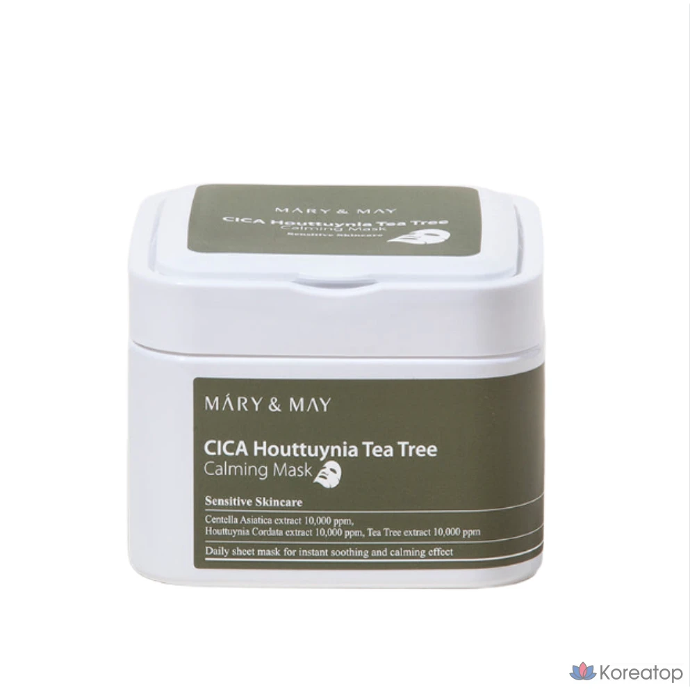 Тканевая маска для лица Mary&amp;May Cica Houttuynia Tea Tree Calming Mask Pack, 30 шт.