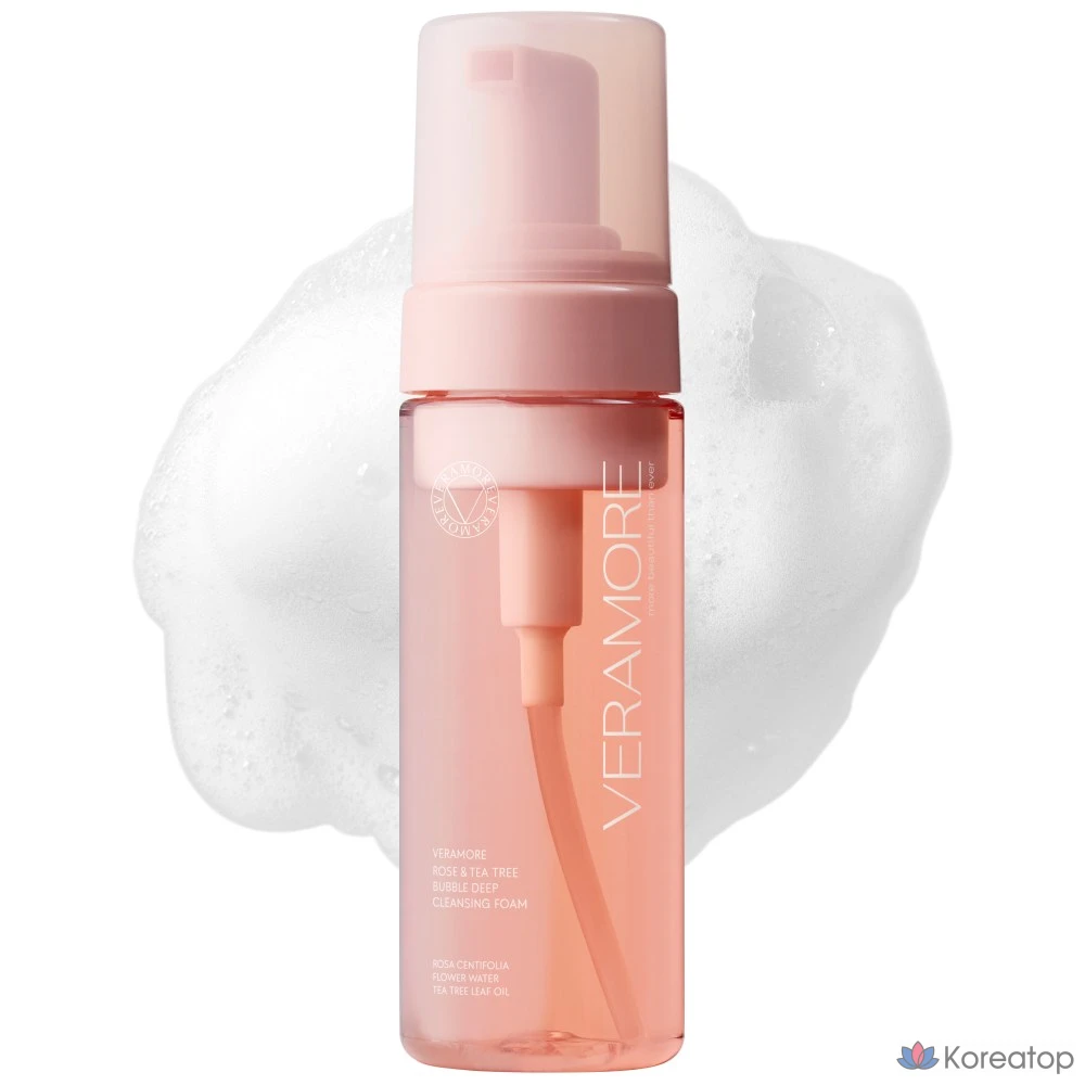 Пенка для умывания VERAMORE Low pH Rose Bubble Gentle Cleansing Foam, 150 мл, 1 шт.