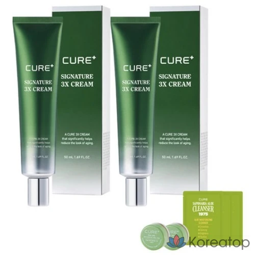 Набор для ухода KIM JEONG MOON Aloe Cure Signature 7-piece Set (3X Cream 50 мл x 2 + 2X Cream 3.5 г x 2 + 3X Cream 2 г x 3), 20 шт.